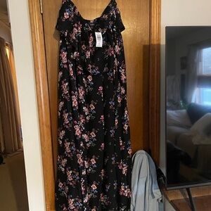 Torrid challis strapless dress